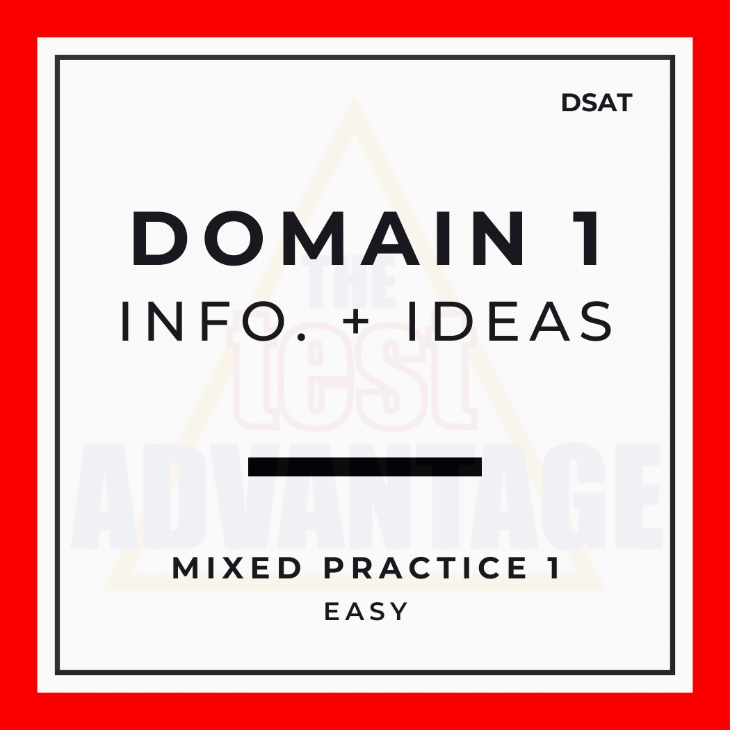 Domain 1 | Information and Ideas | Mixed Practice 1