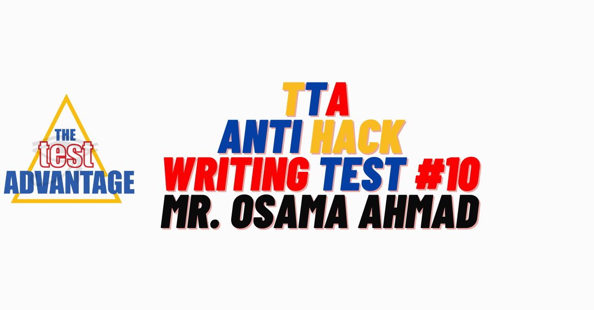 EST | TTA Writing Mastery | Test 10 | Report Available Test Image