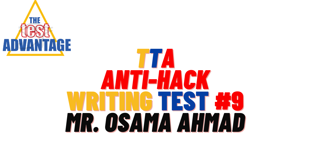 EST | TTA Writing Mastery | Test 9 | Report Available Test Image