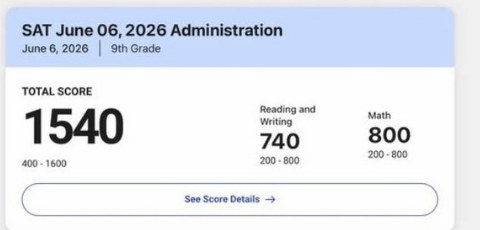 Digital SAT June 2026 score report: 1540