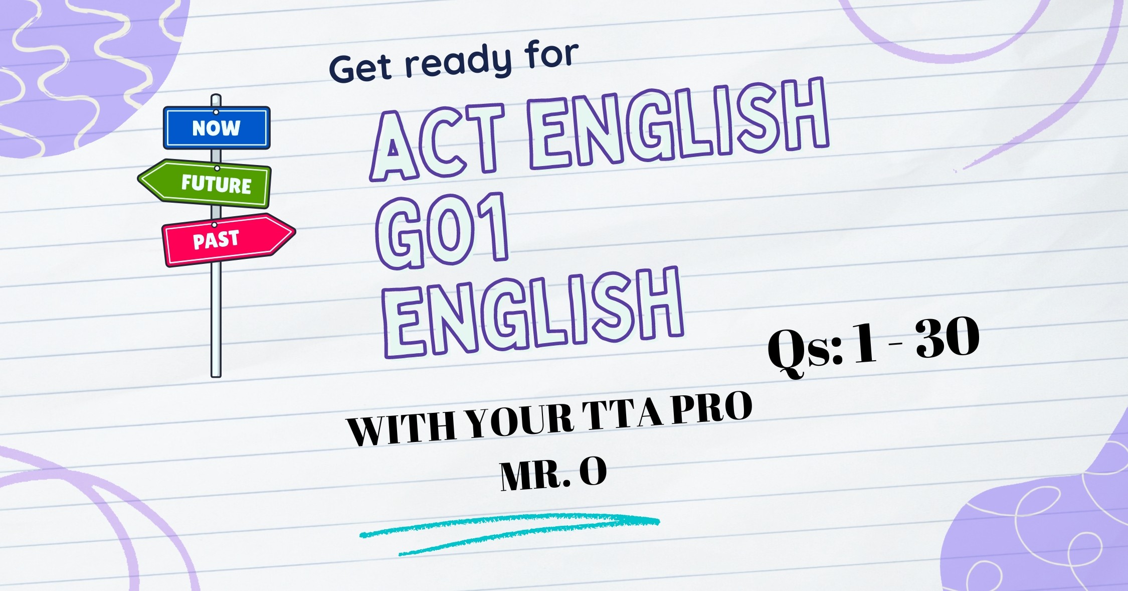 September 2023 ACT Form G01 English Section with Test Advantage