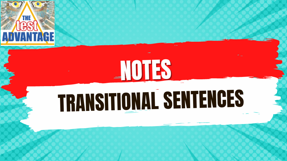 Lesson 27 | Notes | Transitional Sentences